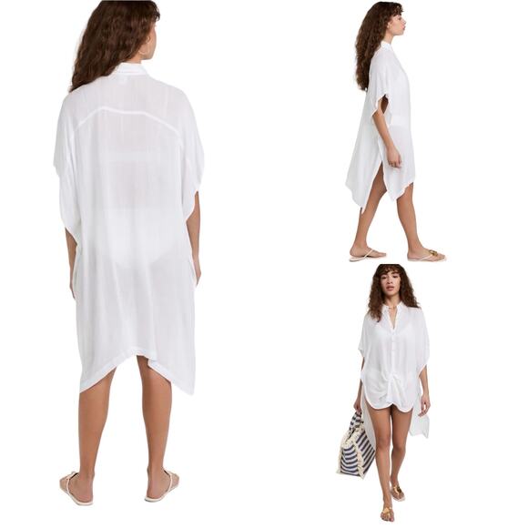 L*Space Anita Button Front Tunic Swim Cover-up Indigo Women Small NWT - Picture 2 of 8